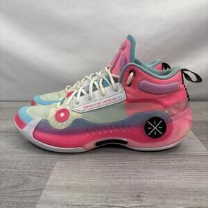 Li-Ning Way of Wade 10 'South Beach' Men’s 11 Pink Blue Mesh Sneakers ABAS115-11